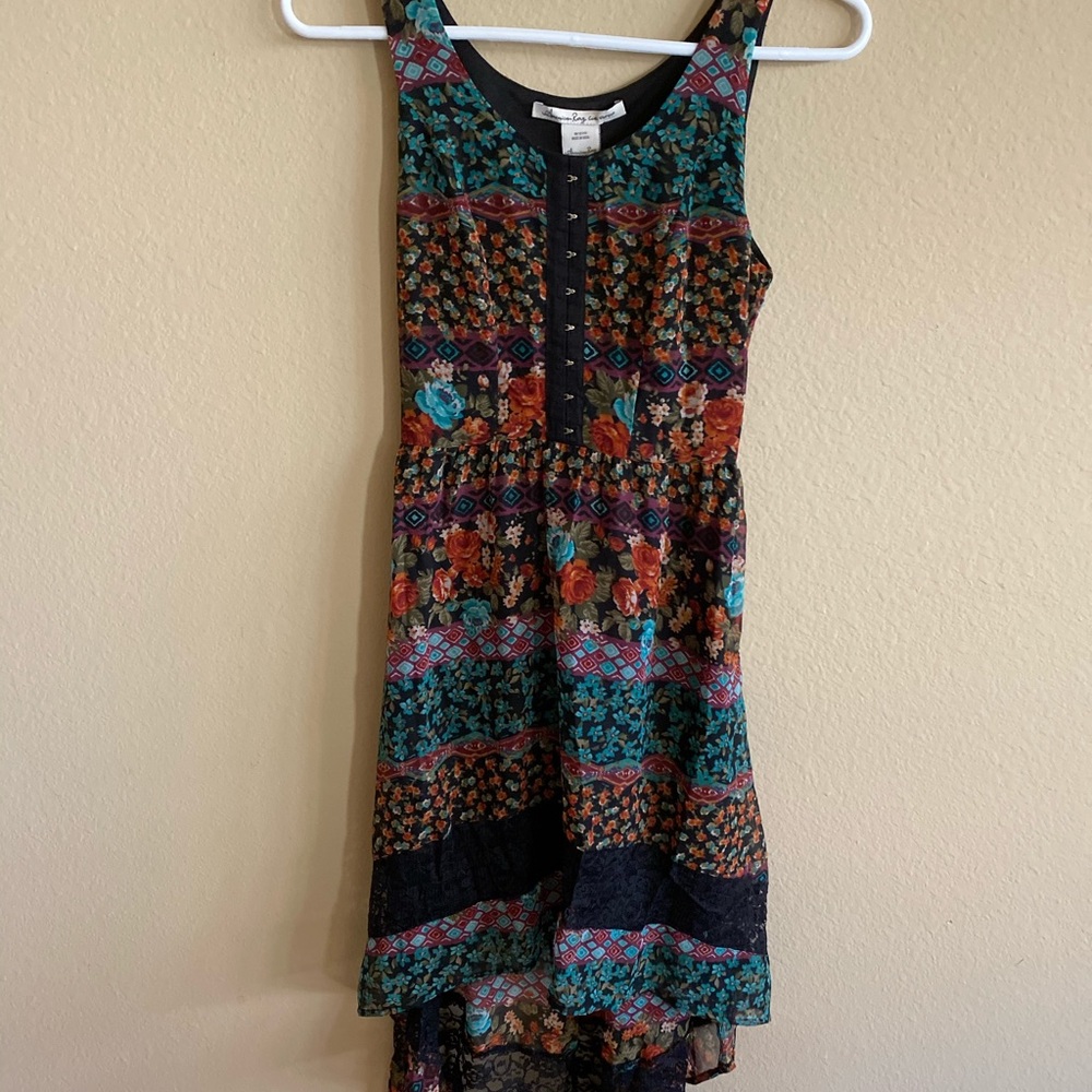 Floral dress layered